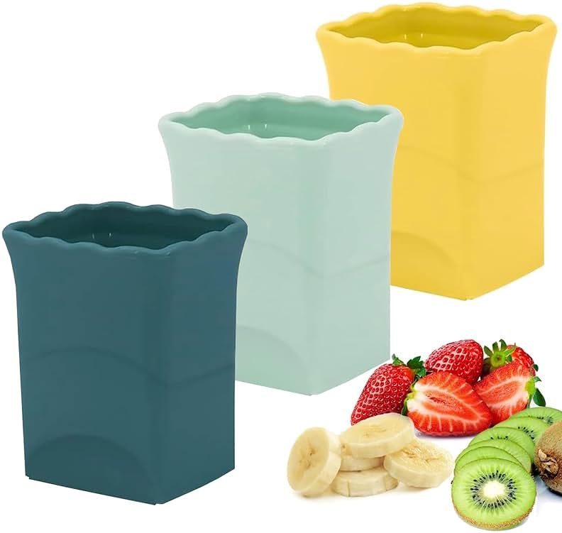3Pcs Strawberry Slicer Cup：Fruit Slicer Cup for Strawberry Egg Banana Mushroom Cucumber Kiwi and Veggie Salad Speed Cutter the Kitchen Portable Slicing Tool (3Pcs) - Product Image