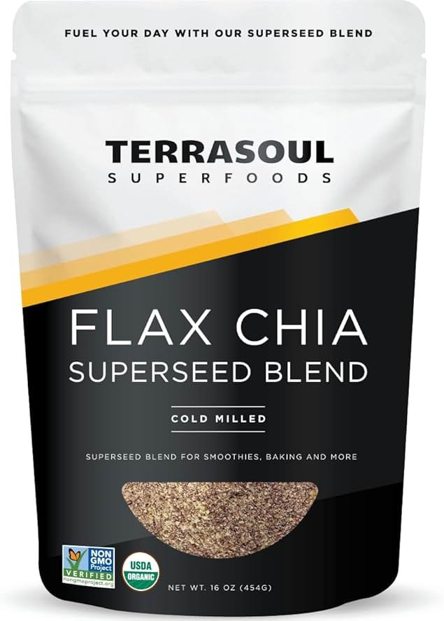 Terrasoul Superfoods Organic Flax Chia Blend, 16 oz - Superseed Boost for Energy & Wellness - Product Image
