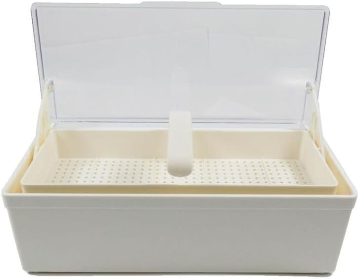 AmeriCan Goods Medical Instrument Sterilizer Box Professional Tools Cool Sterilization Plastic Tray for Dental, Medical Tool, Tatoo, Nail (White) - Product Image