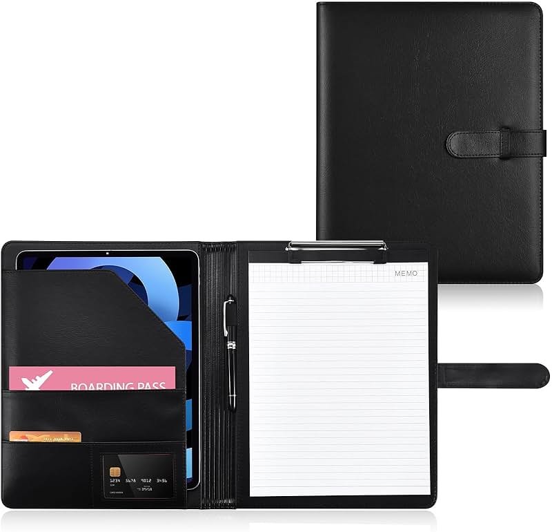 Padfolio Portfolio Clipboard Folder Pacific Mailer Resume Portfolio Folder Legal Document Organizer Legal Pad Holder for Interview School Business Office Conference - Product Image