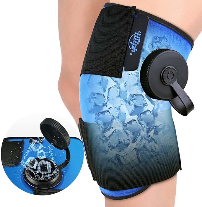 Hilph Knee Refillable Ice Bag for Injuries, Portable Travel Ice Pack with 2 Hours Long Lasting Cold for Knee Cold Therapy, Instant Relief for Replacement Surgery, Sports Injury, Swelling, Muscle Pain - Product Image