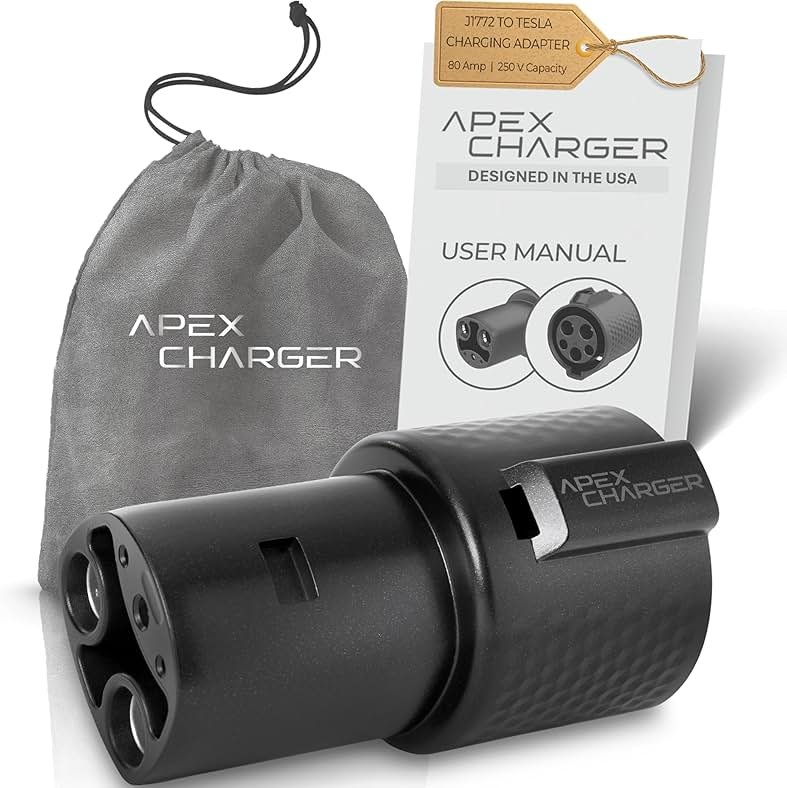 *FOR TESLA ONLY* ApexCharger PRO 1 connector: J1772 to Tesla Adapter. Converts portable, mobile & level 2 wall mounted AC electric vehicle charging stations to NACS. Exterior accessories Model S Y 3 X - Product Image