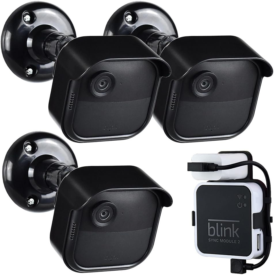 All New Blink Outdoor 4/2K+ Camera Mounting Brackets,3 Pack Weatherproof Protective Housing and 360 Degree Adjustable with Sync Module Core/XR Wall Mount (Blink Camera is Not Included) - Product Image