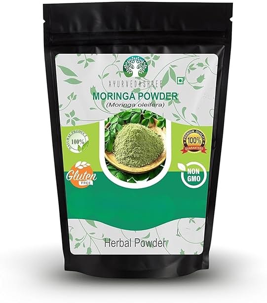 AYURVEDASHREE Moringa Leaf Powder 100 Gm I Moringa Olifera Powder I Lab Tested for Purity I Non GMO I Vegan - Product Image