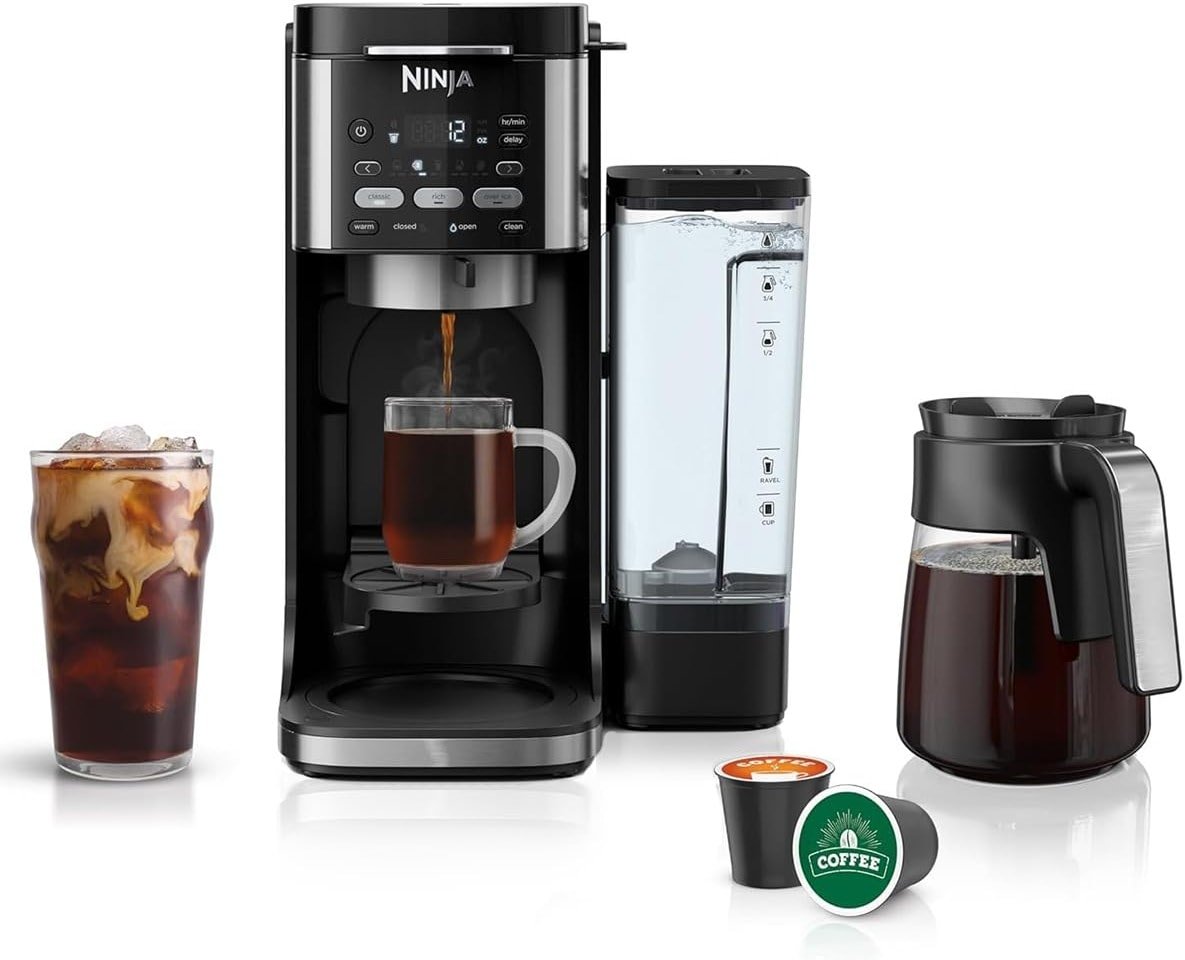 Ninja (Refurbished) Drip Coffee Maker | DualBrew Pro Hot & Iced Coffee | Compatible with K-Cup Pods | 3 Brew Styles (Classic, Rich, & Iced) | 60oz Removable Reservoir & Dishwasher Safe | (Renewed) - Product Image