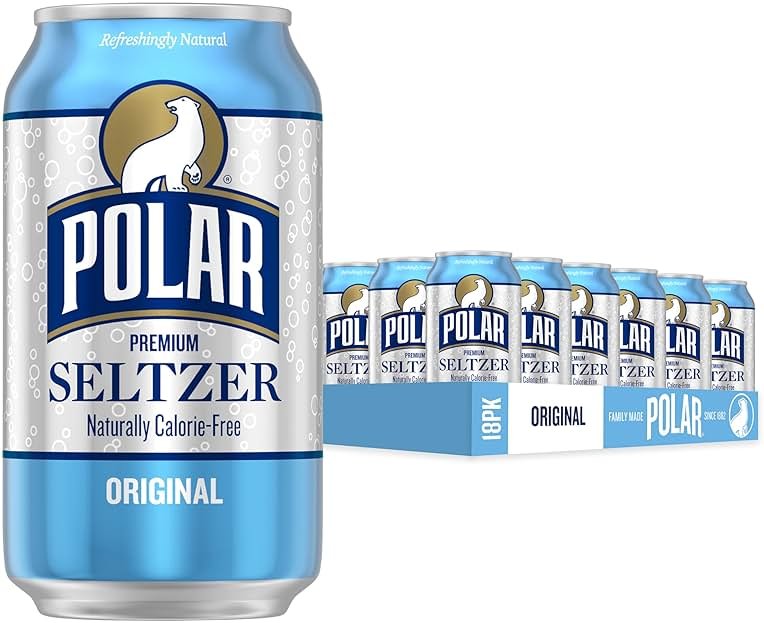 Polar Seltzer Water Original, 12 fl oz cans, 18 pack - Product Image