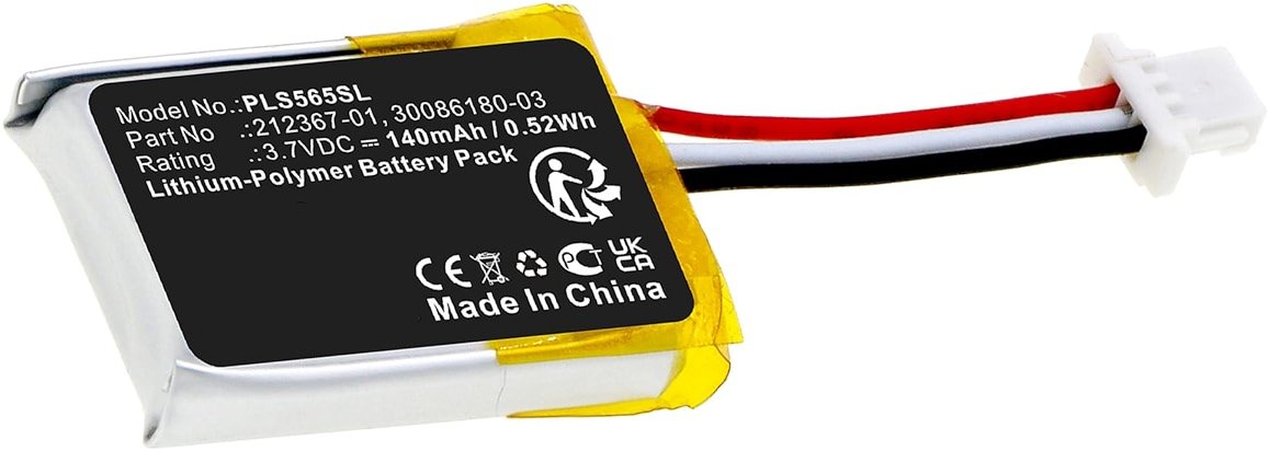 KH KAM HUA CS540 Battery Replacement, 212367-01, 30086180-03, 212367-01 (3 pin) Battery Compatible with Plantronics CS540, C565 Headset, - Product Image