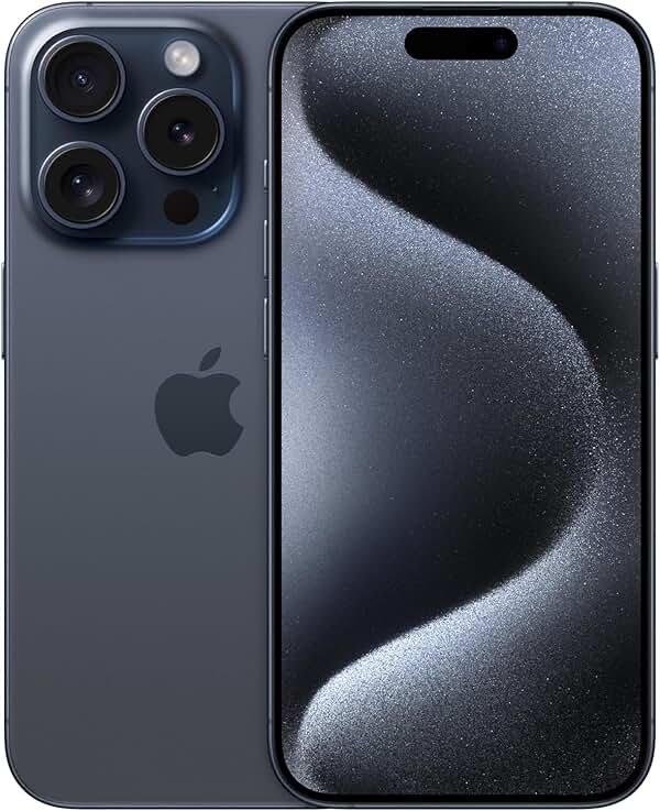 Apple iPhone 15 Pro, 256GB, Blue Titanium - Unlocked (Renewed) - Product Image