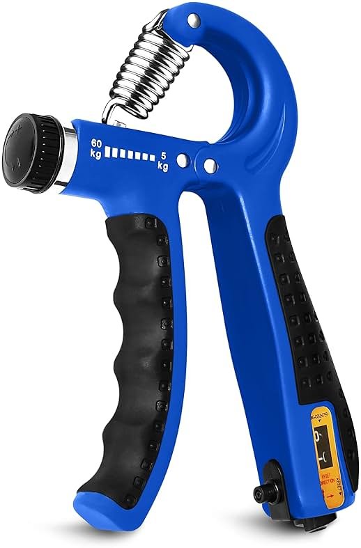 Hand Grip Strengthener Trainer with Adjustable Resistance 10-130lbs (4.5-59kg), Forearm Hand Grip Strength Exerciser for Muscle Building, Injury Recovery, and Therapy Stress Relief - Product Image