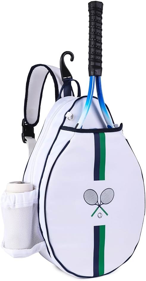 Rejolly Tennis Racket Sling Bag for Women Men Quilted Water Resistant Racquet Cover One Shoulder Crossbody Bag for 2 Tennis Rackets, Pickleball Paddles, Badminton Racquet - Product Image