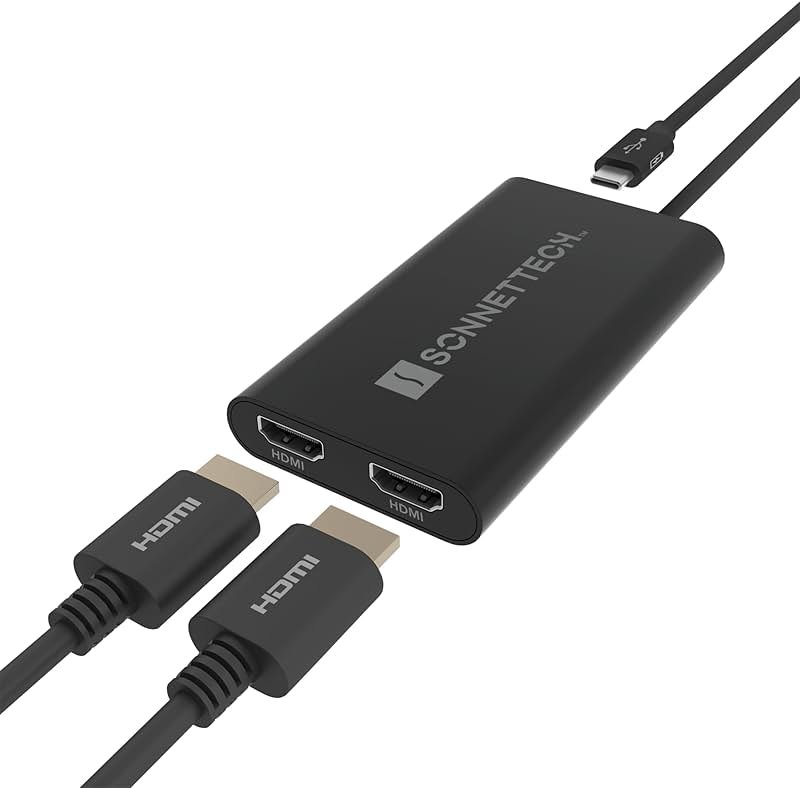 SoNNeT DisplayLink USB-C to Dual 4K 60Hz HDMI Adapter - Product Image