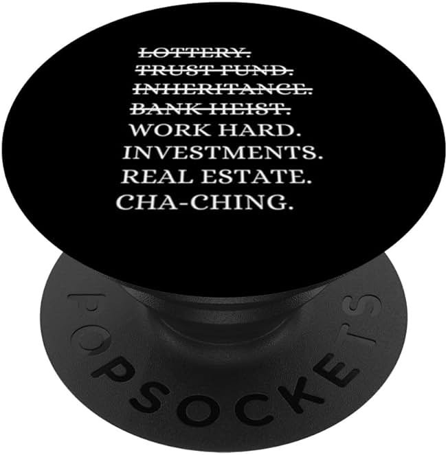 3 Ways To Build Wealth Investments Real Estate Work Hard PopSockets Standard PopGrip - Product Image