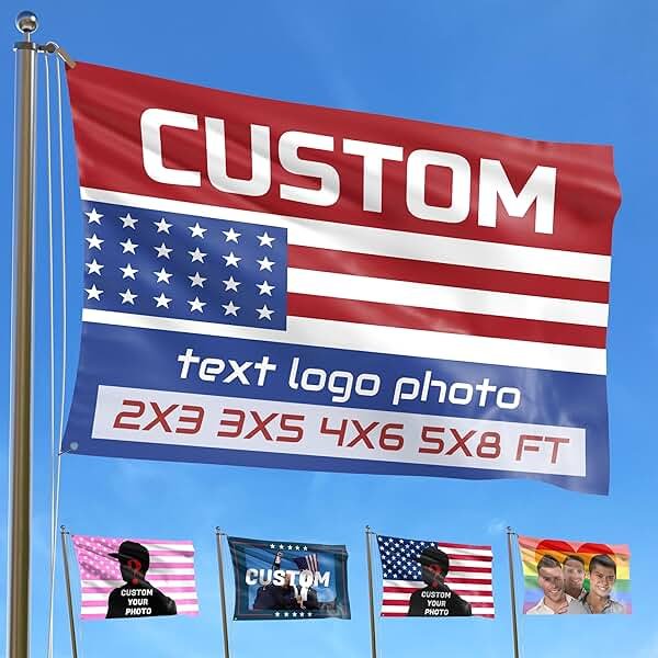 Custom Flag 3x5 FT Double Sided Outdoor-Personalized Garden Flag with Photo/Text/Logo-Customized Banner for Indoor Outdoor Decoration - Product Image
