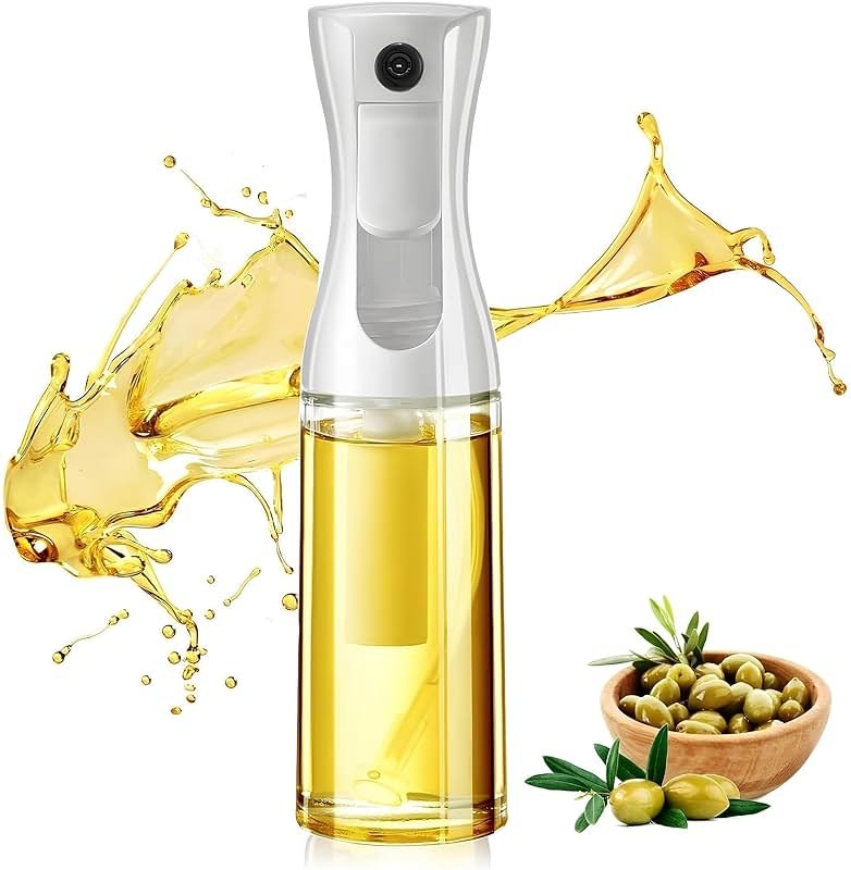 MyHome 101 Glass Oil Sprayer for Cooking, 6.7 fl.oz | Olive Oil Mister, Spray Bottle, Air Fryer Accessories, Refillable Dispenser - Product Image