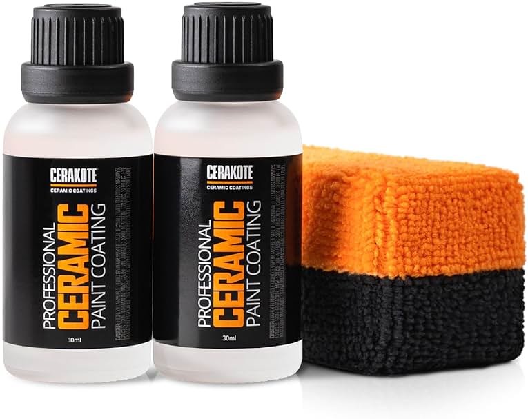 Cerakote® Professional Ceramic Paint Coating – High-Gloss Professional-Grade Paint Protection Kit, Ultra-Hydrophobic, UV & Chemical Resistant, 5-Year Ceramic Paint Coating, (2) 30ml Bottles - Product Image