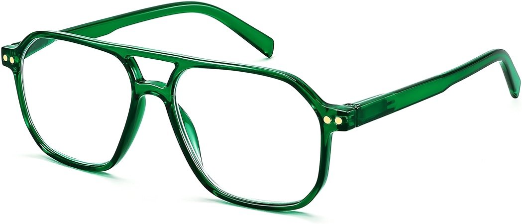 FEISEDY Retro Aviator Reading Glasses Square Readers with Spring Hinge Blue Light Reading Glass for Women Men B0068 - Product Image