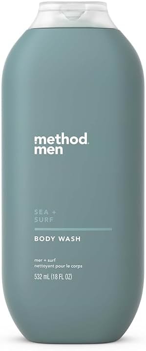 Method Men Body Wash, Sea and Surf Scent, Paraben and Phthalate Free, Quick-Lathering Cleansers, Cruelty Free, 18 oz (Pack of 1) - Product Image