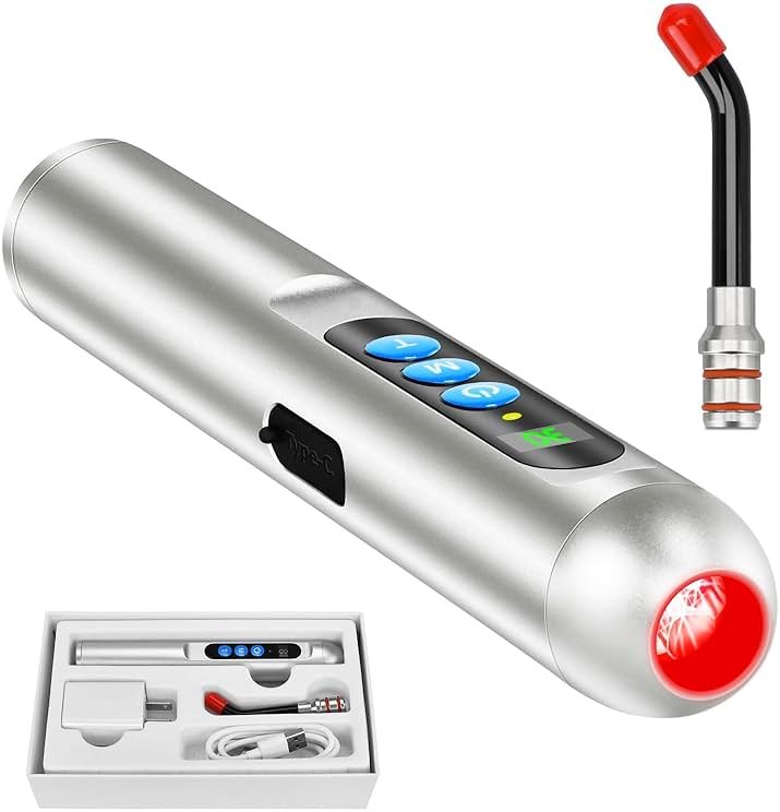 Red Light Cold Sore, Cold Sore Treatment Device, Red Light Therapy Wand for Cold Sore Lips Nose Face Hand, Target Skin Small Area - Product Image