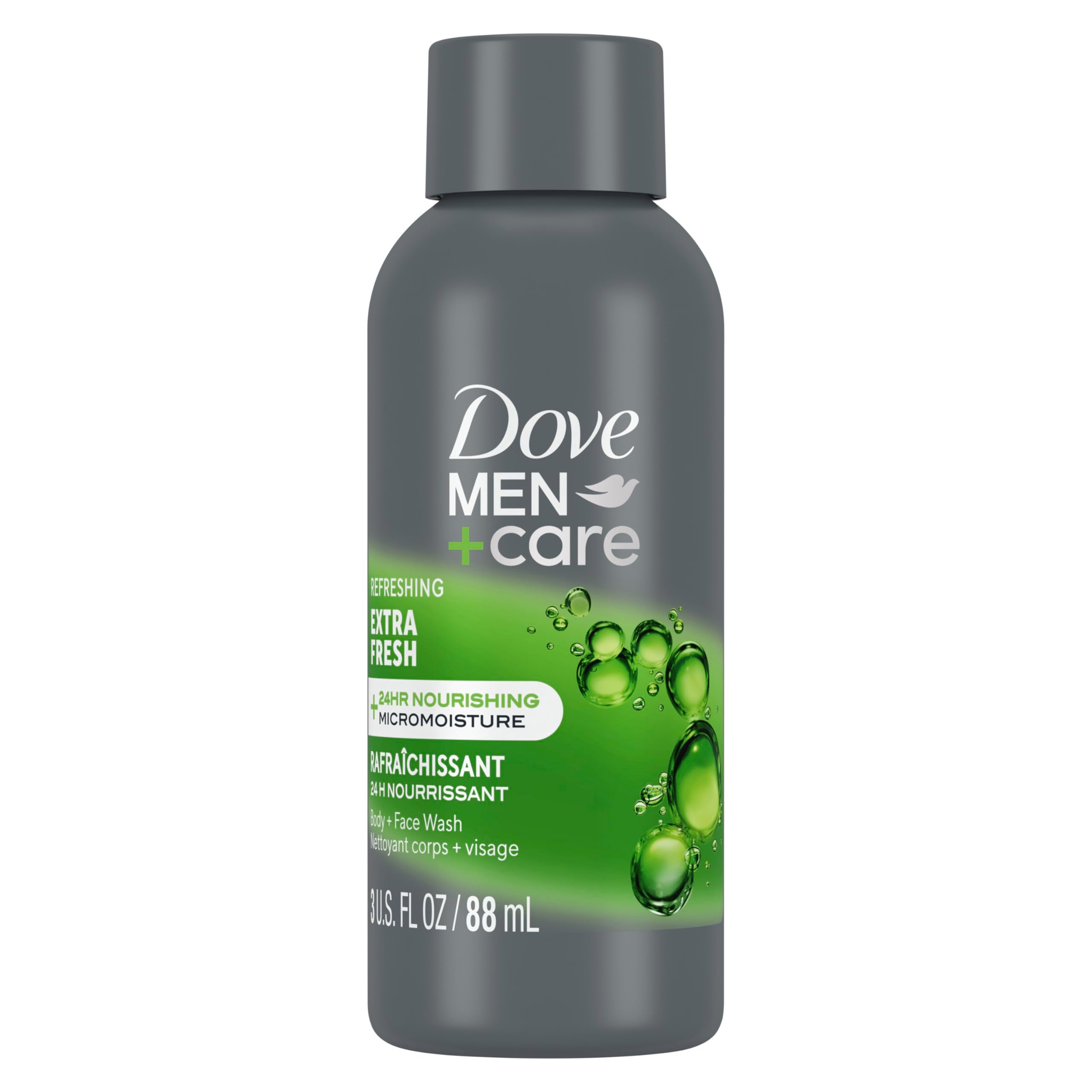 Dove Men+Care Refreshing Extra Fresh with 24-Hour Nourishing Micromoisture Technology Body Wash for Men 3 oz - Product Image