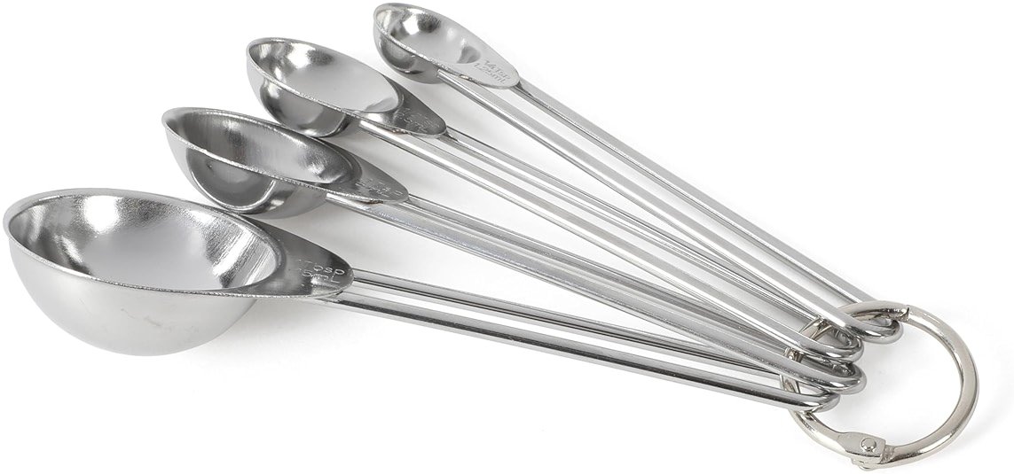 Martha Stewart Richburn 4-Piece Stainless Steel Measuring Spoons Set – Durable and Accurate Kitchen Measuring Tools for Baking and Cooking - Product Image
