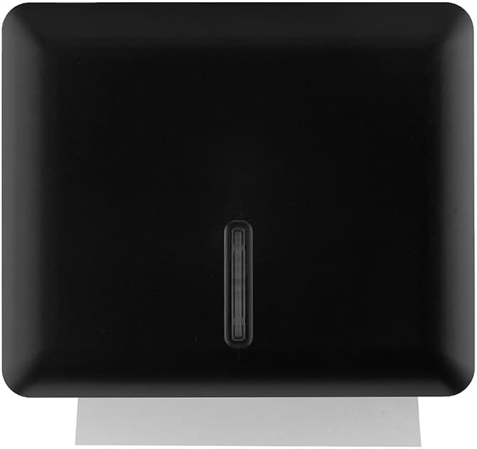 Multifold Paper Towel Dispenser Wall Mount (Black), Folded Hand Towel Dispenser for Bathroom/Restroom (Holds up to 300 Towels), Commercial Paper Towel Holder, Trifold Paper Towels Dispenser by EnBath - Product Image