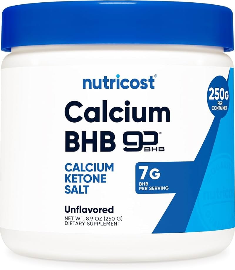 Nutricost Calcium BHB (250g) Unflavored - Calcium Ketone Salt - Non-GMO Gluten-Free - Product Image
