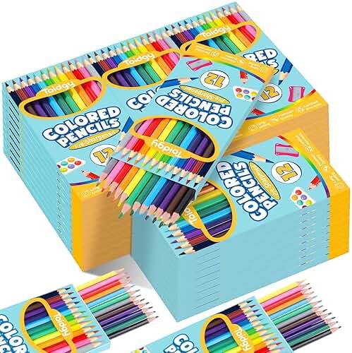 480 Count Colored Pencils Bulk, 40 Packs Colored Pencils for Kids 12 Colors, Pre-sharpened Coloring Pencils for Adults, Bulk School Supplies for Teachers, Back to School Supplies, Classroom Prizes - Product Image