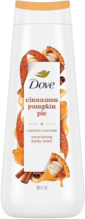 Dove Limited Edition Holiday Treats Body Wash Cinnamon Pumpkin Pie for Deep Nourishment 20 oz - Product Image