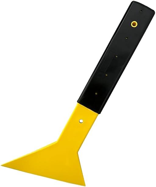 Dickno Window Tint Squeegee, Triangle Tinting Squeegee with Non-Slip Long Handle, Auto Vinyl Wrapping Tint Installation Scraper, Car Windshield Snow Frost Ice Removal & Cleaning Tool - Product Image