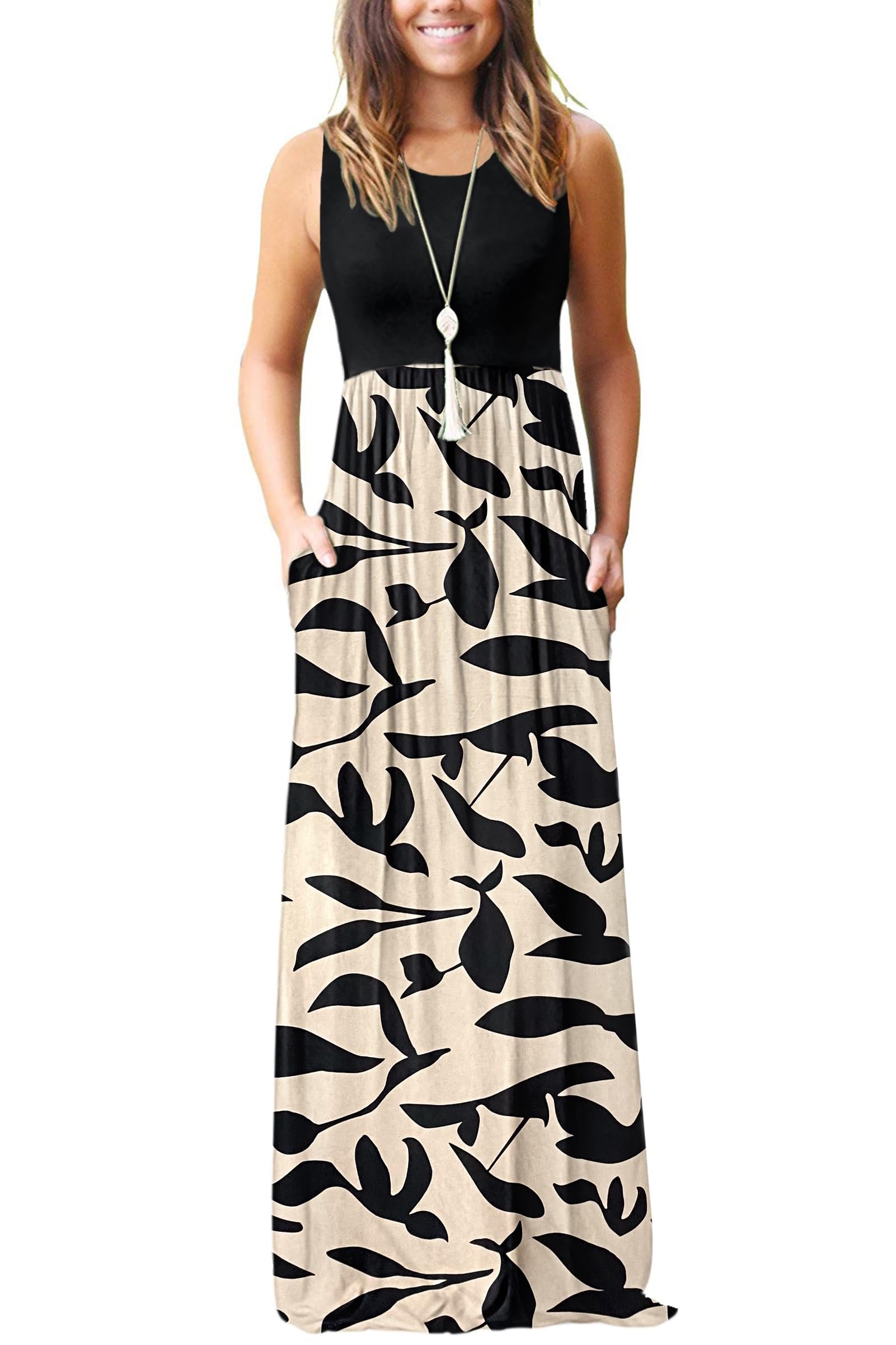 AUSELILY Women's Classic Sleeveless Loose Plain Casual Long Maxi Dresses for Women 2026 - Product Image