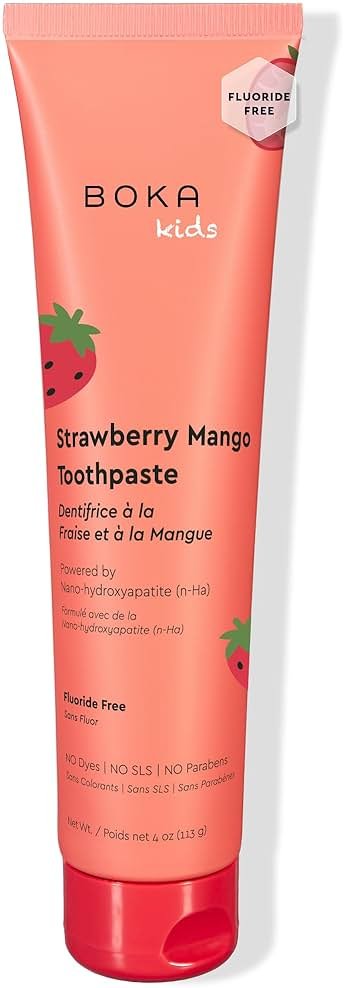 Boka Fluoride Free Toothpaste Nano Hydroxyapatite Toothpaste - Strawberry Mango Flavor, 4 oz 1Pk US Manufactured - Product Image