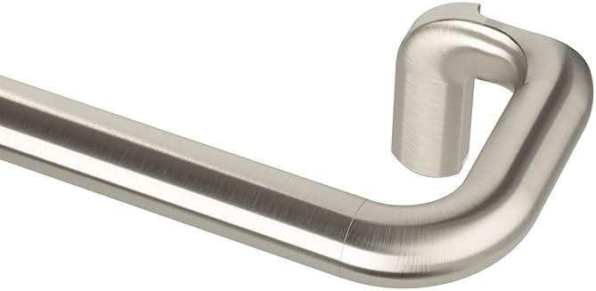 Umbra Twilight Curtain Rod Set – Wrap Around Design Ideal for Blackout or Room Darkening Panels, 30 to 84 Inches, Nickel - Product Image