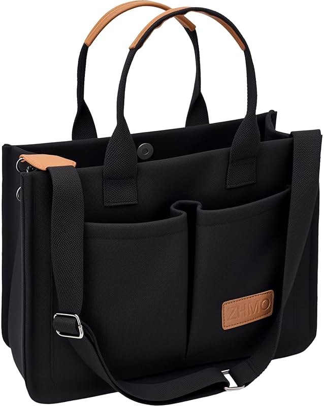 ZHMO Canvas Tote Bag for Women,Women's Bags Crossbody Bags Work Laptop Tote Bag Large Handbags Purse for Travel Nurse Teacher - Product Image