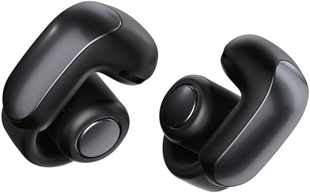 Bose Ultra Open Earbuds - Bluetooth Open Ear Earbuds with OpenAudio for Awareness, Clip-On Design for Comfort, Water Resistant, Up to 48 Hrs of Playtime, Black - Product Image