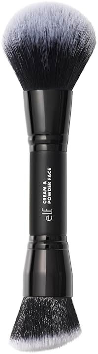 e.l.f. Dual-Ended Cream + Powder Brush, Two-in-One Makeup Brush For Creating A Gorgeous, Airbrushed-looking Complexion, Vegan & Cruelty-free - Product Image