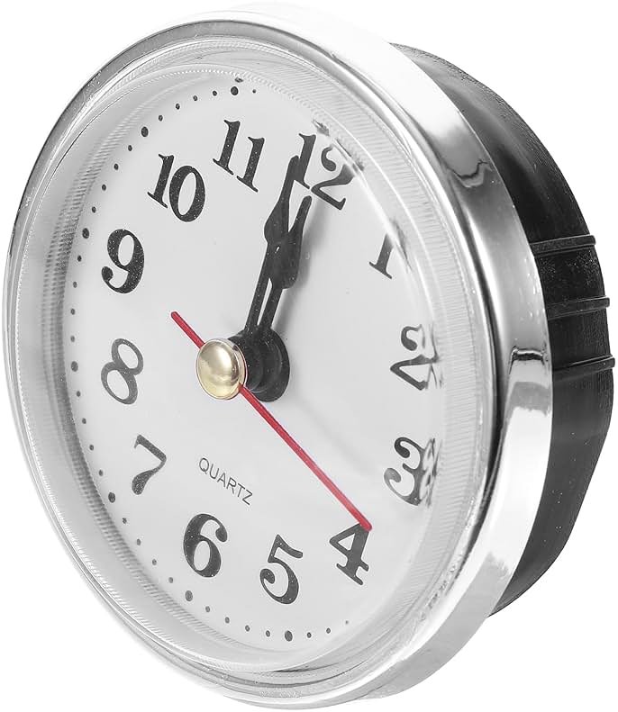 Homoyoyo Round Clock Insert Clock Face Insert Face Replacement Replacement Round Arabic Number with Numbers and Movement for Crafting - Product Image