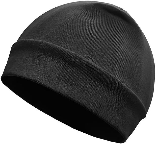 Quacc Unisex Cotton Beanie Hat Thin Running Skull Cap Winter Summer Sports Hat Chemo Cap Helmet Liner Beanies Hat - Product Image