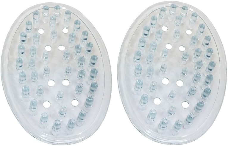 Haidong Plastic Soap Dish Soap Container Self Draining Soap Saver with Holes for Bathroom Kitchen and Shower -2PCS - Product Image