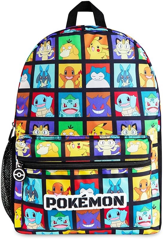 Pokemon Backpack for Kids Teens Pikachu Anime School Bag Daypack Backpacks for Daycare Sports School Supplies Gifts for Kids (Multi) - Product Image