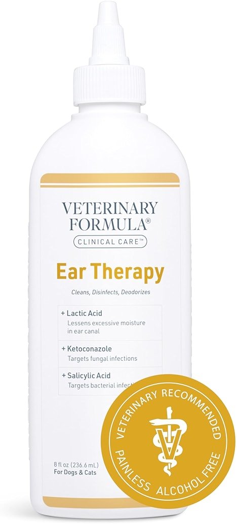 Veterinary Formula Clinical Care – Ear Therapy – Vet Recommended Ear Cleaner for Dogs & Cats that Helps Manage Stinky Buildup and Support Daily Health – 8 oz. - Product Image
