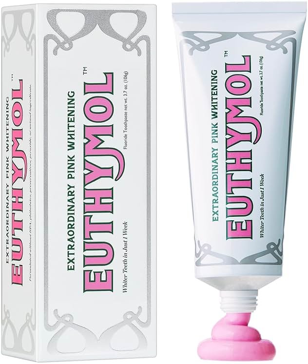 EUTHYMOL Whitening Toothpaste (3.7fl oz) - Stain Removal in 2 Weeks, Long-Lasting Freshness for Sensitive Gum & Teeth. Bad Breath, Cavity Prevention. Recyclable Aluminum Tube - Product Image