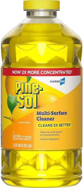 Pine-Sol Multi-Surface Cleaner, CloroxPro, 2x Concentrated Formula, Lemon Fresh, 80 Fl Oz - Product Image