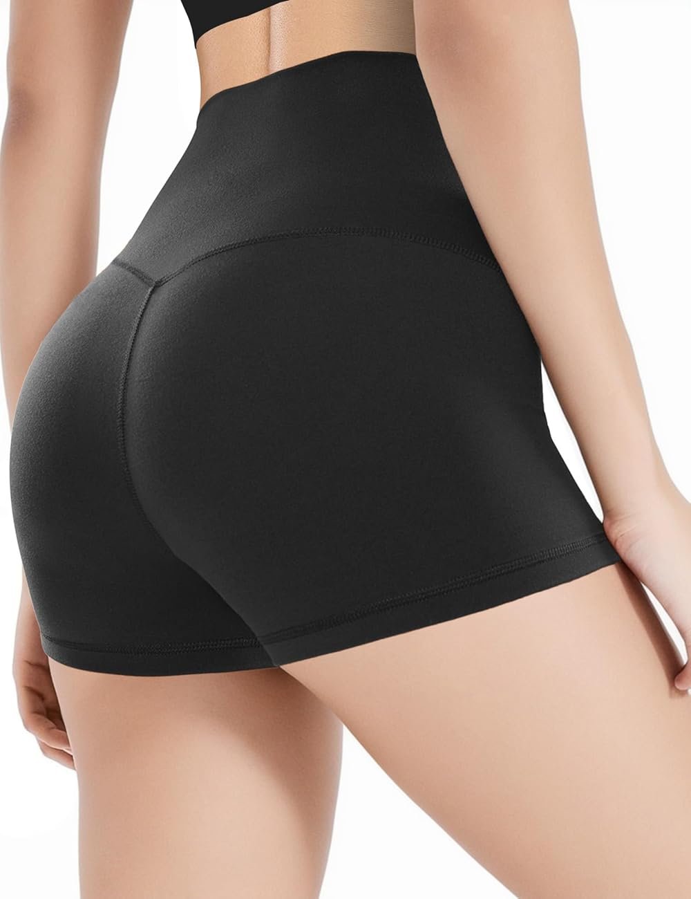 Buauty Women's Biker Shorts 2.5" High Waisted Tummy Control Workout Gym Spandex Booty Yoga Volleyball Shorts - Product Image