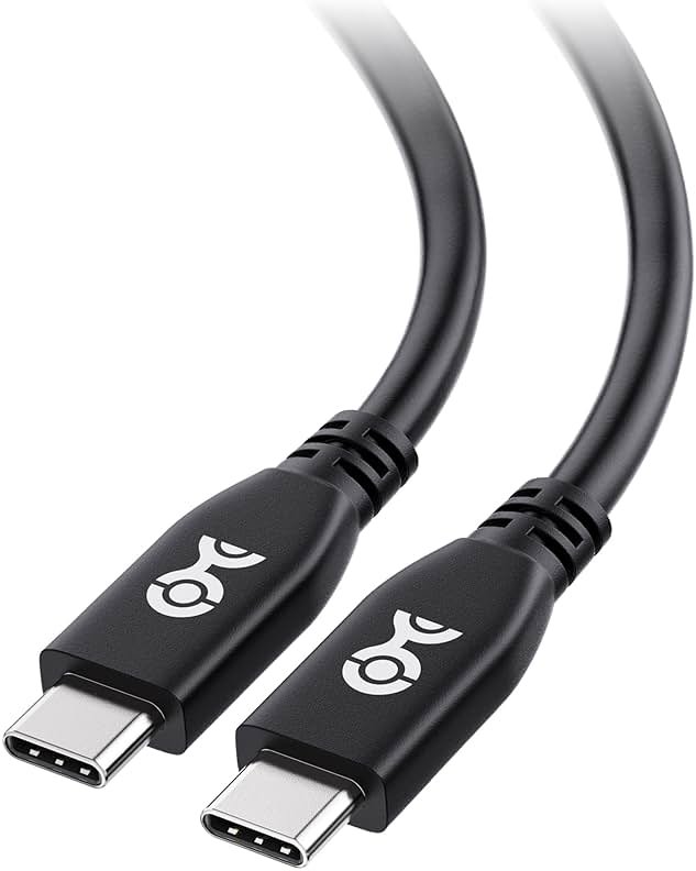 Cable Matters 40Gbps USB 4 Cable - 6.6ft, Supports Up to [8K@60Hz / 4K@240Hz Video, 240W Charging, 40Gbps Data Transfer] USB4 Cable, Black, Compatible with Thunderbolt 4, MacBook, XPS, Surface Pro - Product Image