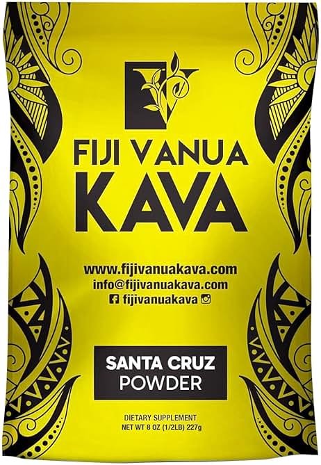 Fiji Vanua Kava Premium Santa Cruz Powder, Medium Grind Noble Root, Easy to Prepare Kava with A Smooth and Creamy Taste, Kava Root Powder, 8 oz - Product Image