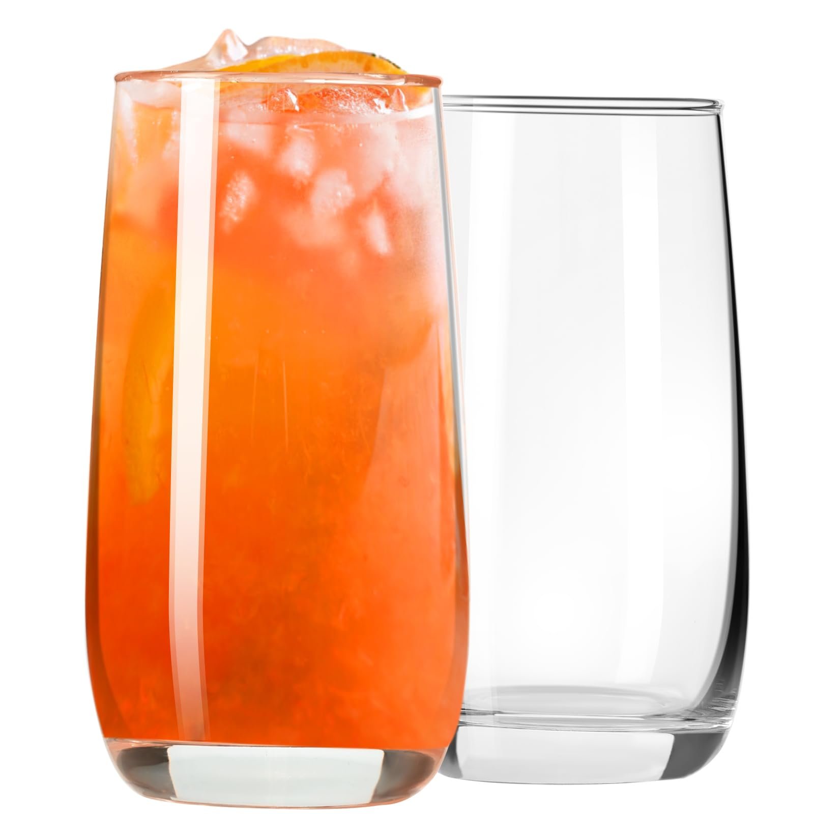 PARACITY Highball Glasses Set of 2, Drinking Glasses 12 Oz, Clear Glass Cups, Tall Tumbler Water Glasses, Glassware Set for Cocktail, Coffee, Mojitos - Product Image