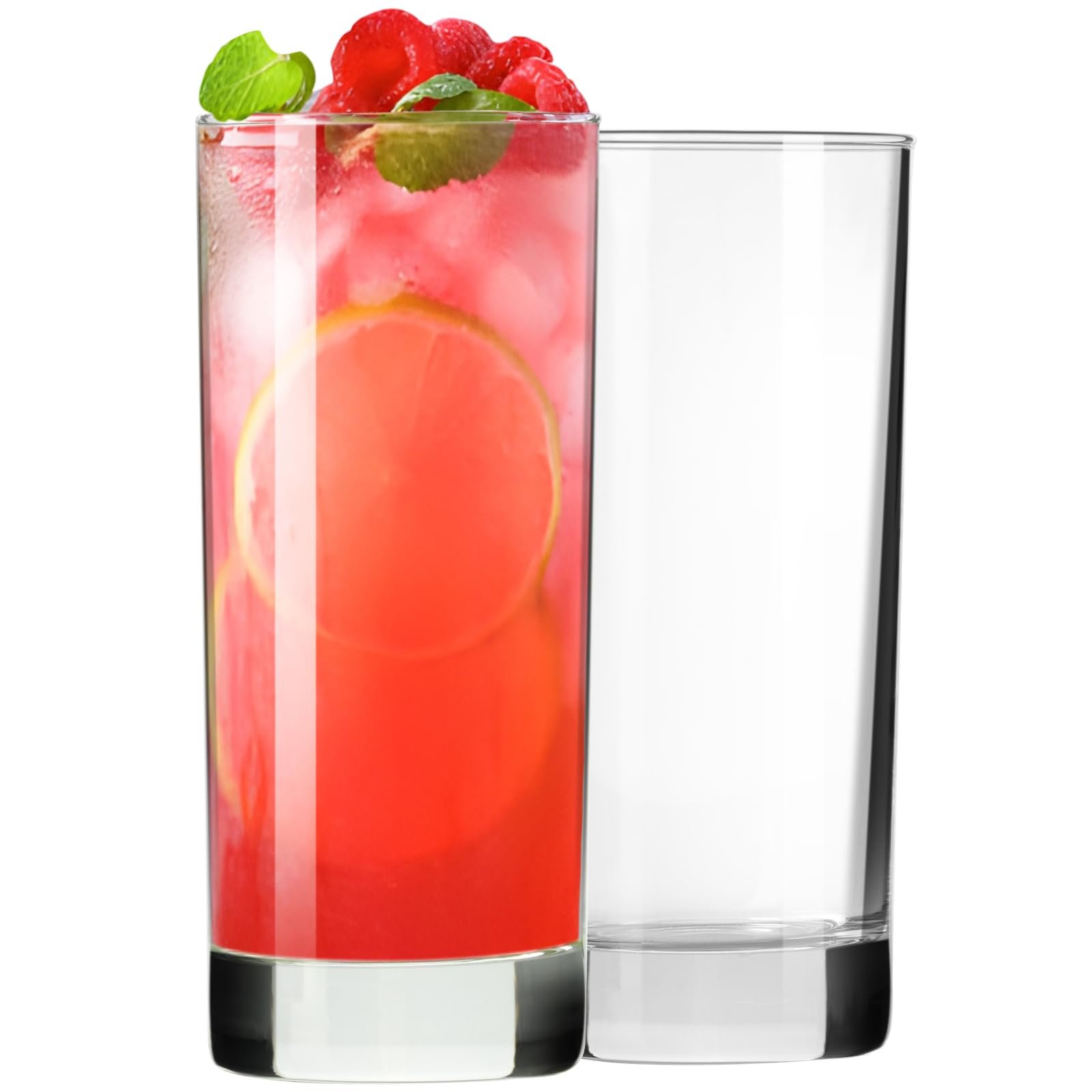 PARACITY Highball Glasses Set of 2, Drinking Glasses 10 Oz, Clear Glass Cups, Tall Tumbler Water Glasses, Glassware Set for Cocktail, Coffee, Mojitos - Product Image