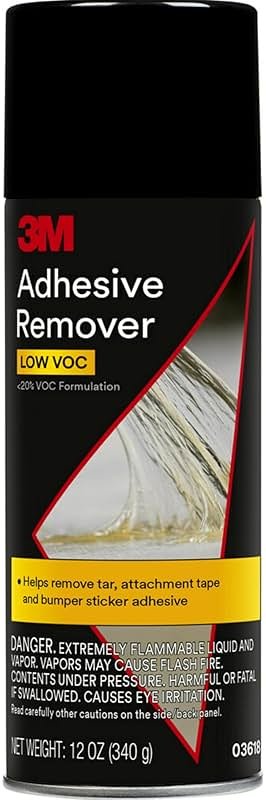 3M Adhesive Remover, 12 oz., Quickly Remove Adhesive, Attachment Tape, Tar, Wax & Adhesive Residue, Low VOC <20%, No Residue Left Behind, Easy-to-Use Formula, Also Works on Glass & Vinyl (03618VOC20) - Product Image