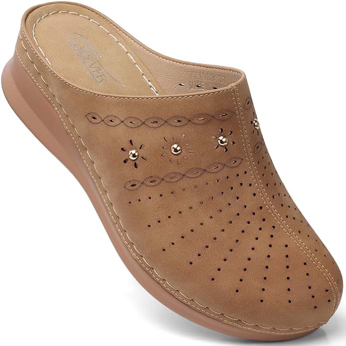 SHIBEVER Clogs for Women Mules Slip-On: Closed Toe Clog - Comfortable Womens Mule - Product Image
