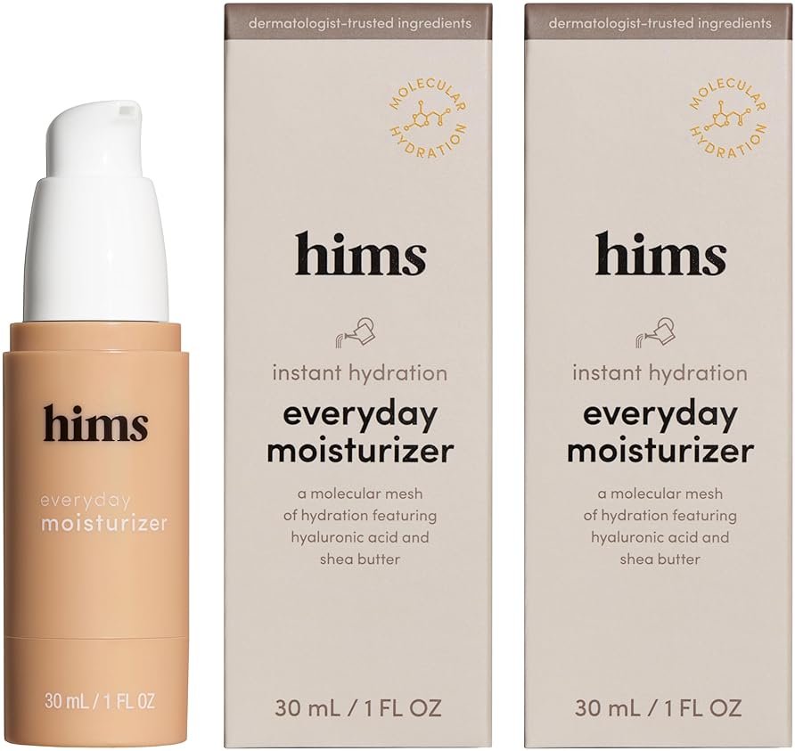hims Everyday Moisturizer for Men, 2 Pack - Lightweight, Hydrating Men's Face Moisturizer with Hyaluronic Acid and Shea Butter - 2 x 1fl oz - Product Image